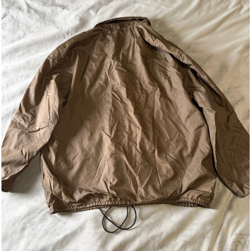 Vintage Dunbrooke Coaches Jacket Brown Mens XL Windbreaker Snap Front - Picture 2 of 3